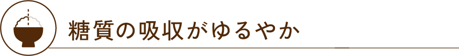 糖質の吸収がゆるやか